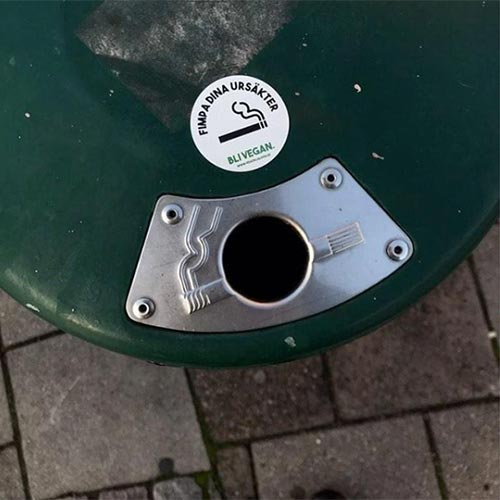 Ashtray sticker