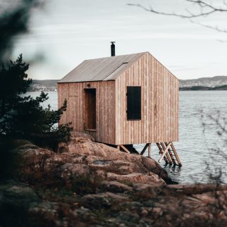 Träfärgad bastu