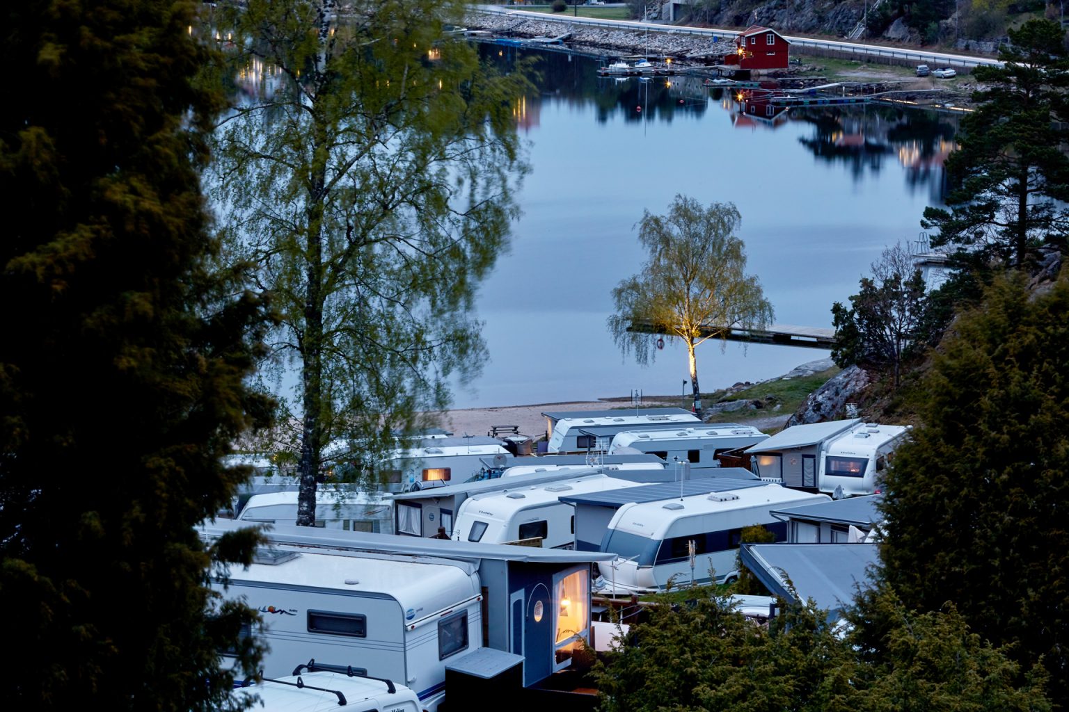 många husvagnen